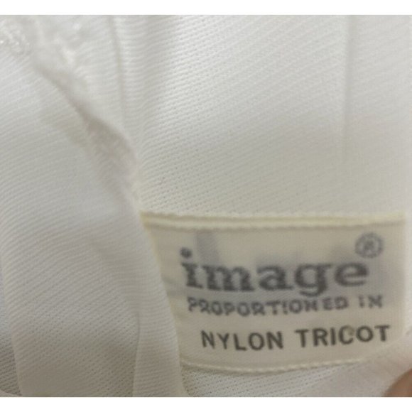 Vintage Artemis White Full Slip Embroidered Sheer Sz 34 B Tall 1950's Dress - Picture 9 of 9